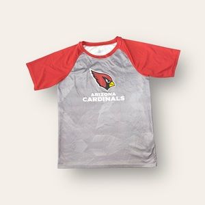 NFL Arizona Cardinals Gray and Red Short Sleeve T-Shirt | Size Youth XXL
